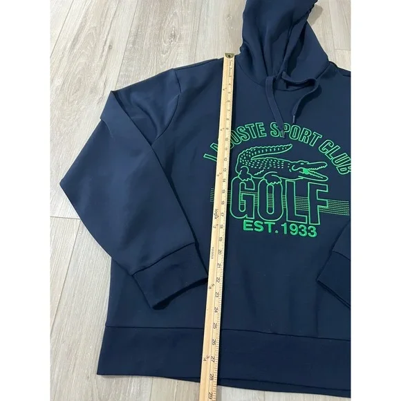 LACOSTE Recycled Fabric Golf Sweatshirt Men's Size US 2XL Navy Blue